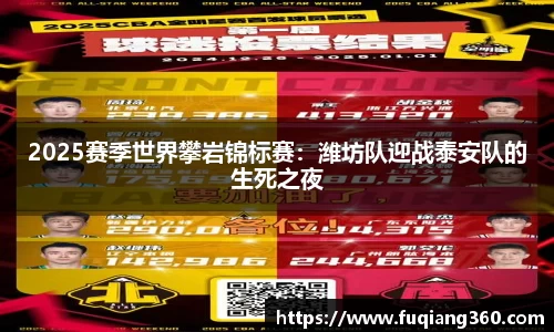 2025赛季世界攀岩锦标赛：潍坊队迎战泰安队的生死之夜