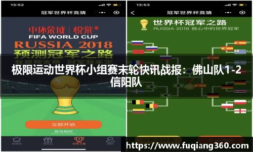 极限运动世界杯小组赛末轮快讯战报：佛山队1-2信阳队
